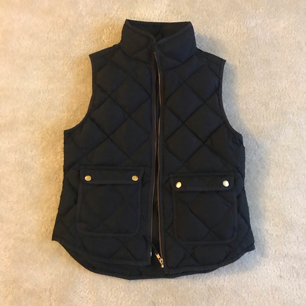 J Crew Excursion Down Vest Black Petite Small